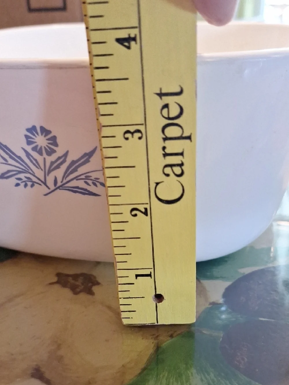 Corningware White Casserole w/ Blue Floral Motif Glass Lid And Trivit